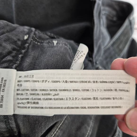 Hollister Womens HIgh Rise Vintage Baggy Jeans Sz 1R(25) Black Carpenter Gothic - Picture 8 of 13